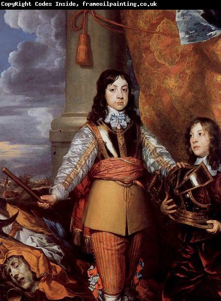 William Dobson Allegorical portrait of Charles II of England when Prince of Wales with a page on the right and the head of Medusa bottom left